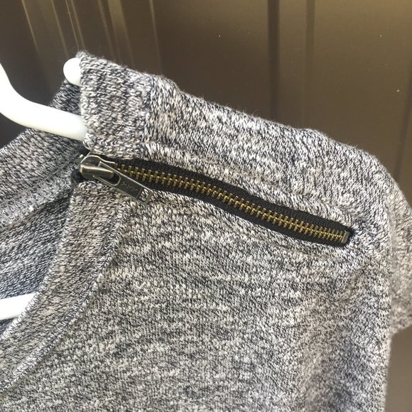 MADEWELL Heathered Jersey Dress w/ Zipper Detail - Picture 2 of 5